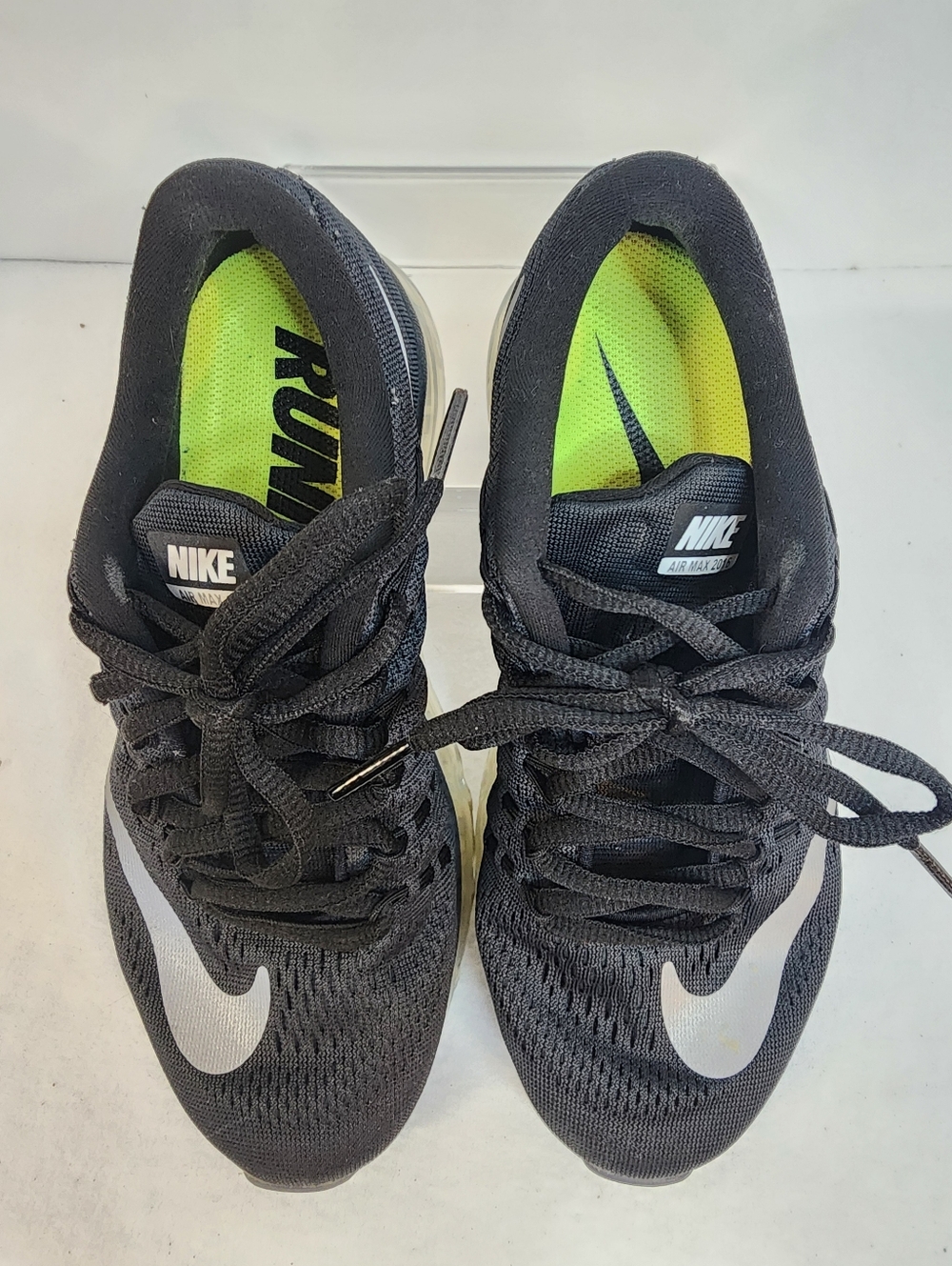 Womens Black And Silver Nike Air Max 2016 Running Shoes Size 5.5